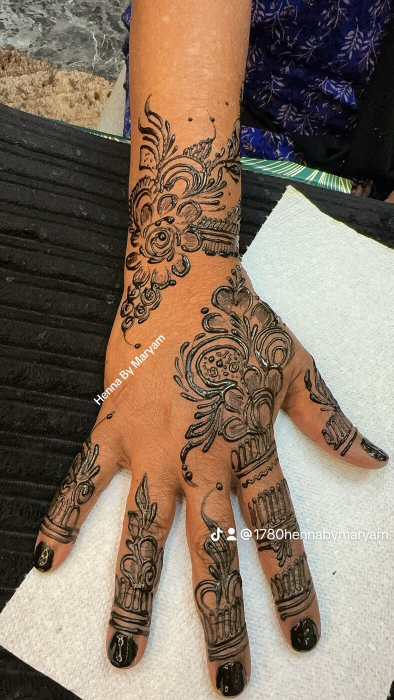 Mandala hand henna